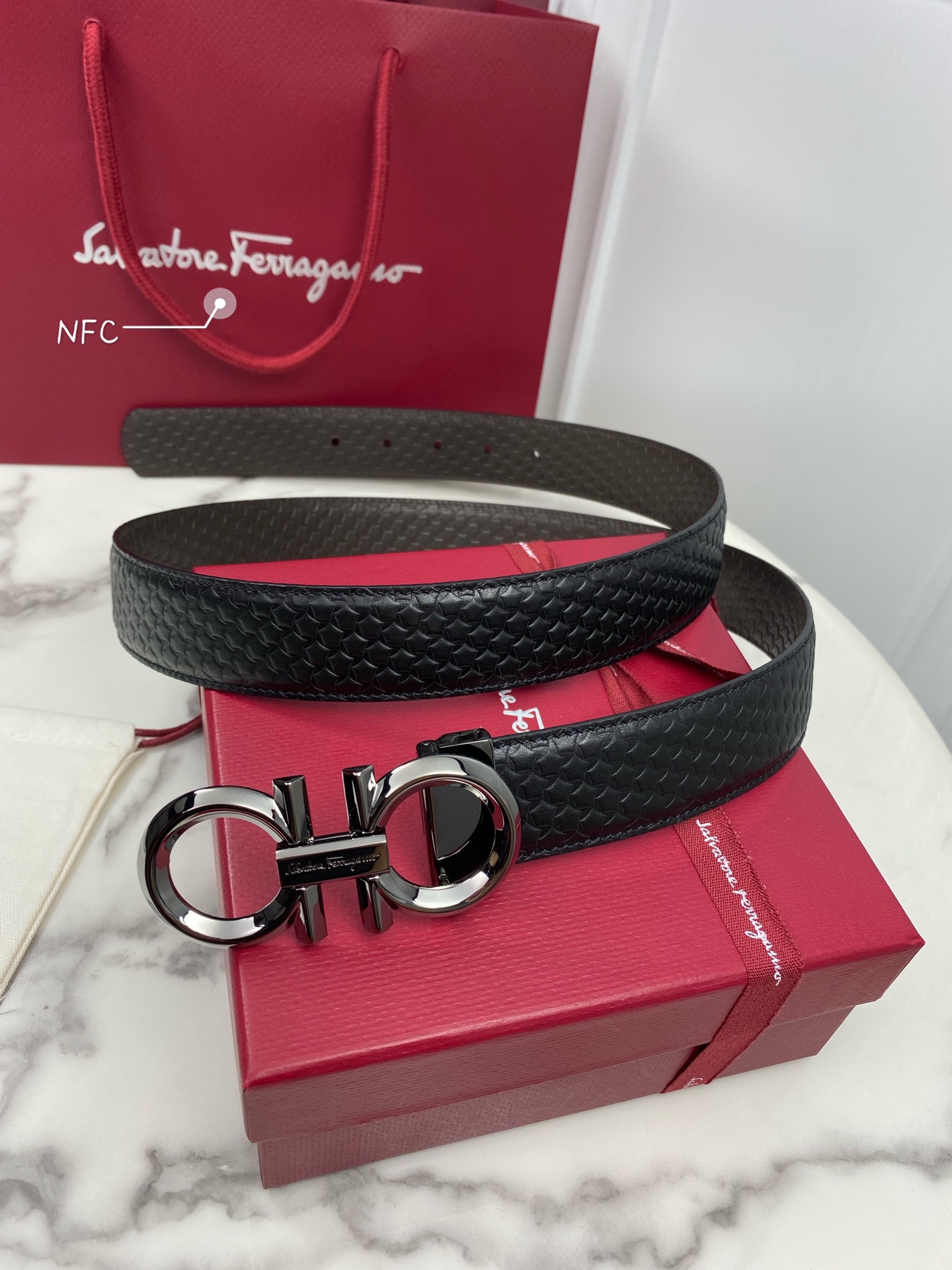 Ferragamo Haute Couture Luxury Atelier Designer Belt Tie Accessories