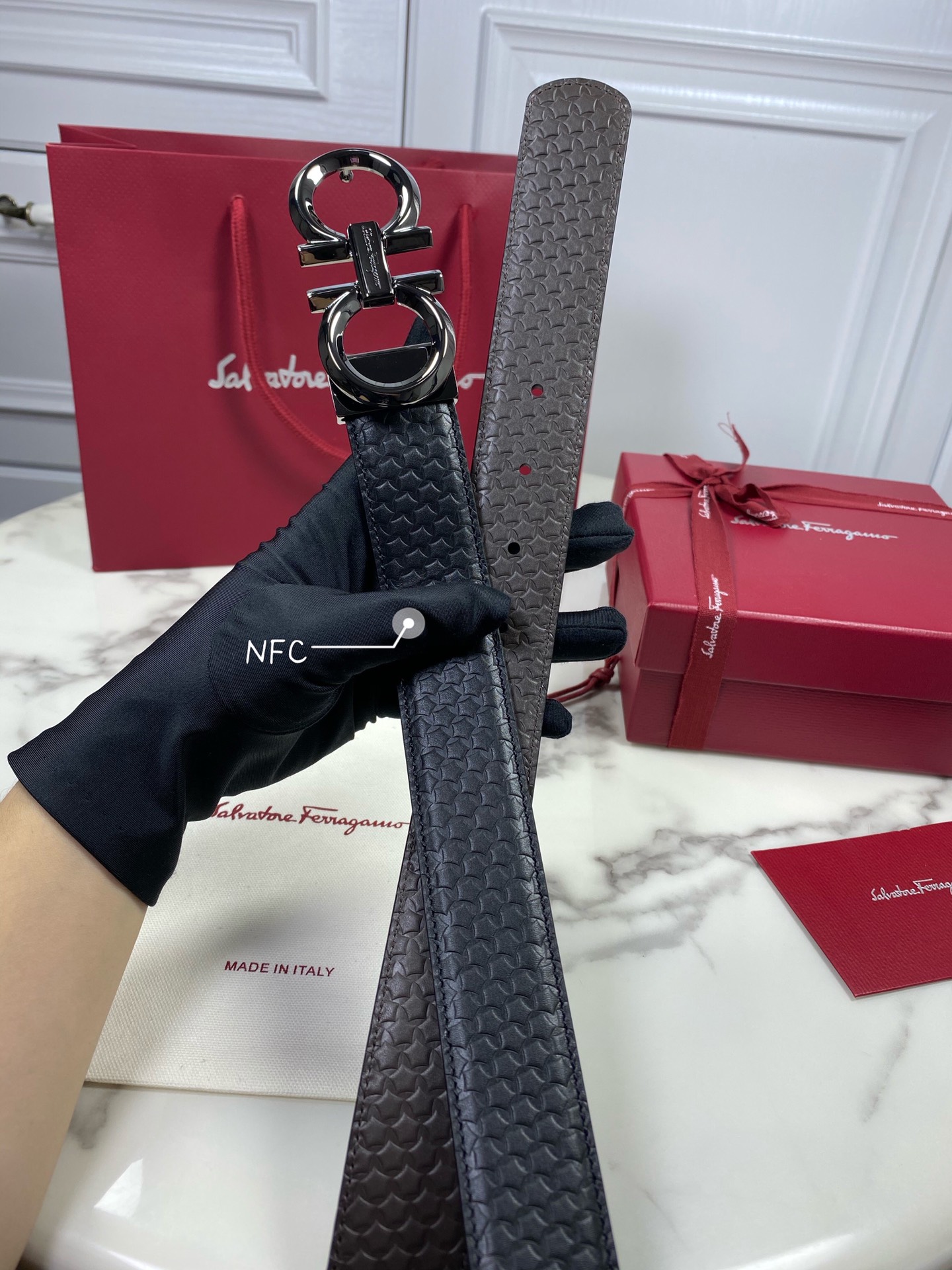 Ferragamo Haute Couture Luxury Atelier Designer Belt Tie Accessories 5