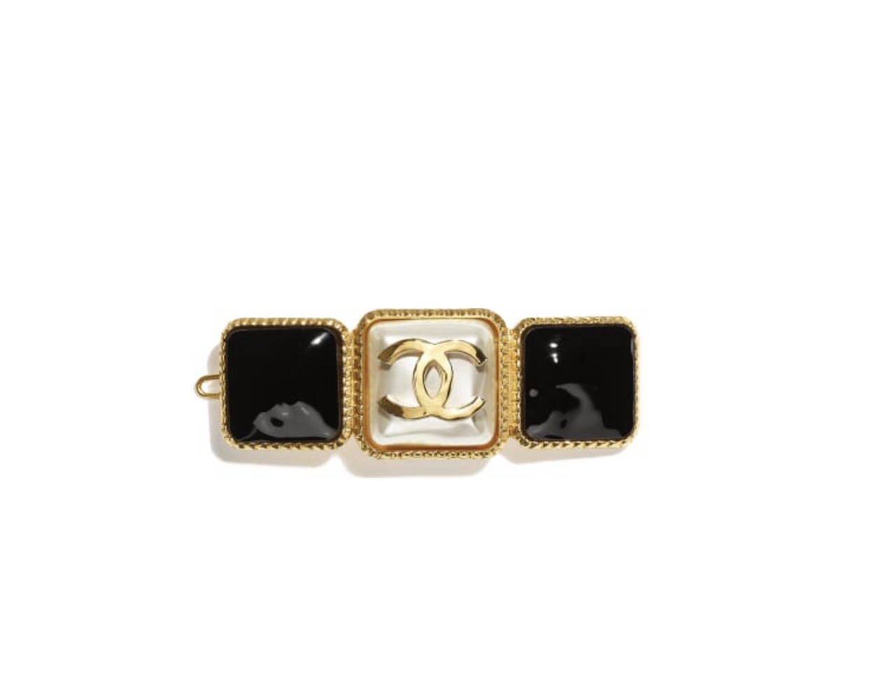 NO:101331,Ch@nel Glass Hairpins Oval black glazed with white glazed pearls and brass metal design, with hollow double C gold hardware patterns in the middle. Elegant and elegant, full of retro feel. Spot, Chanel hairpins, chanel, hairpins19860909Ch@nel 琉璃发夹 椭圆形黑色琉璃与白色琉璃珍珠搭黄铜金属设计,中间以镂空双C金色五金图案点缀.优雅大方,复古感满满. 现货,香奈儿发夹,chanel,hairpins,Jewelry