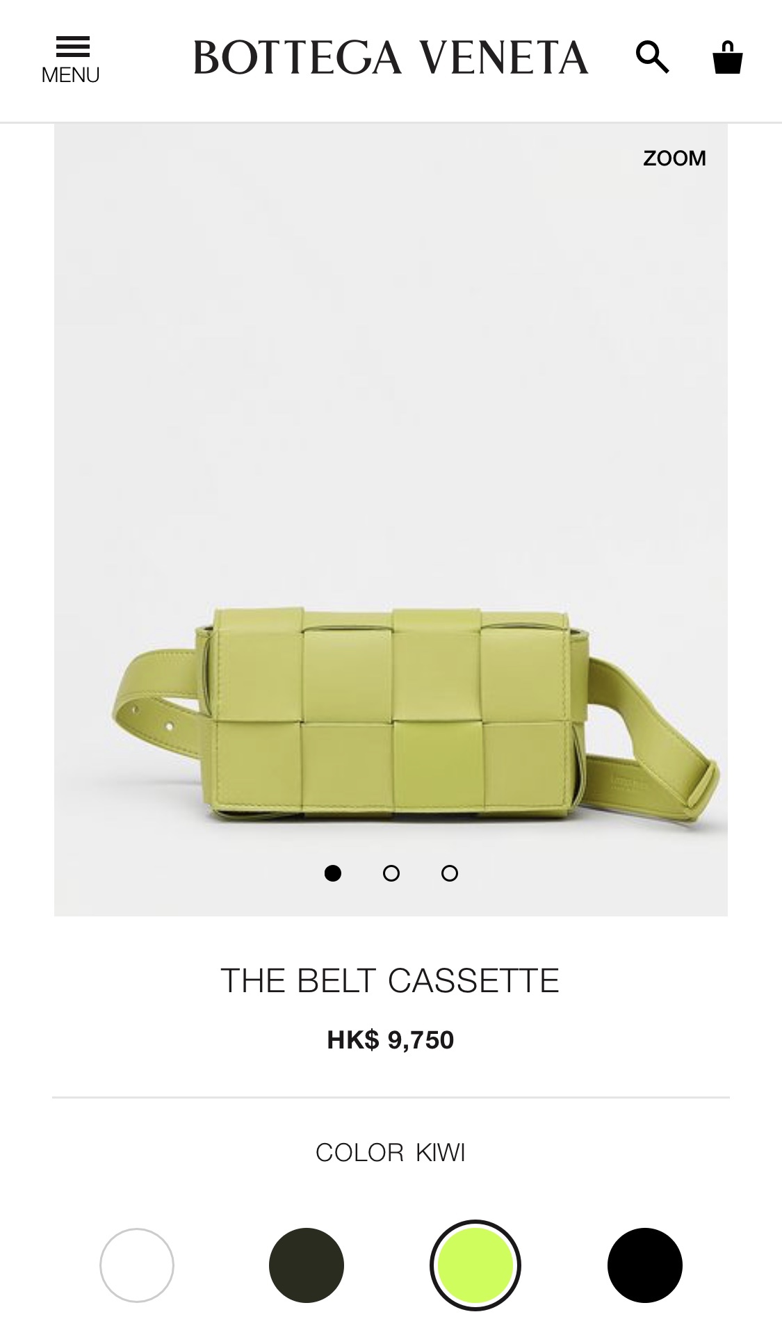 Bottega Veneta葆蝶家  The Belt Cassttte腰包 639367奇异果色