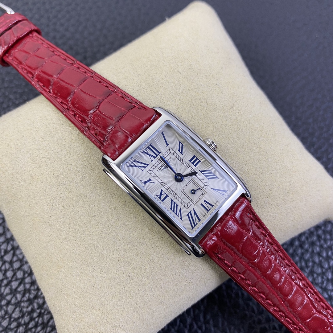 [LONGINES Watches]The case shows the classic lines of the little Cartier tank
