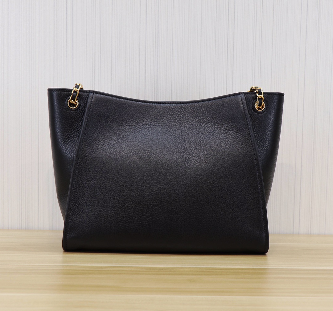 Tory Burch TB 73503 新款托特包双T 镂空logo荔枝纹头层牛皮 单肩包，尺寸长29*宽12*高23