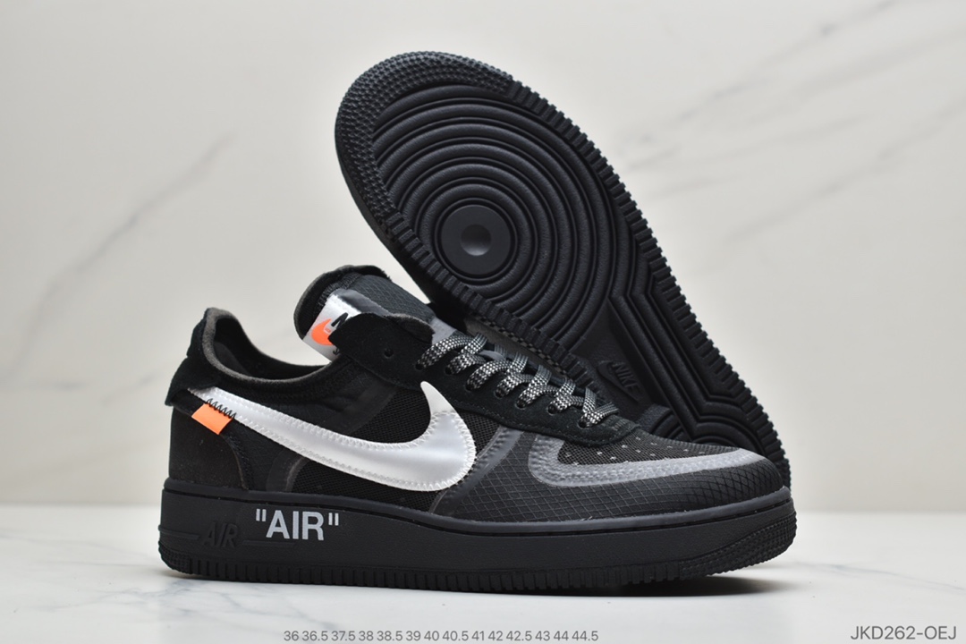 160 公司级耐克OFF-WHITE x Nike Air Force 1 OW联名空军一号 柠檬黄 AO4606-700