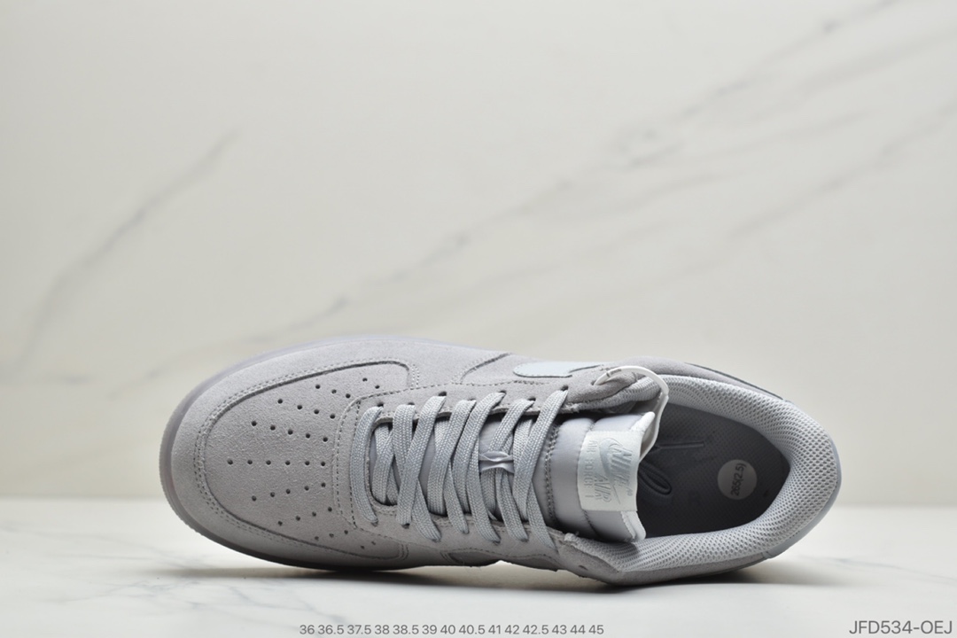 170 公司级耐克 Nike AIR Force 1 low 翻毛皮 狼灰 耐克空军一号低帮百搭休闲运动板鞋BQ4329-001