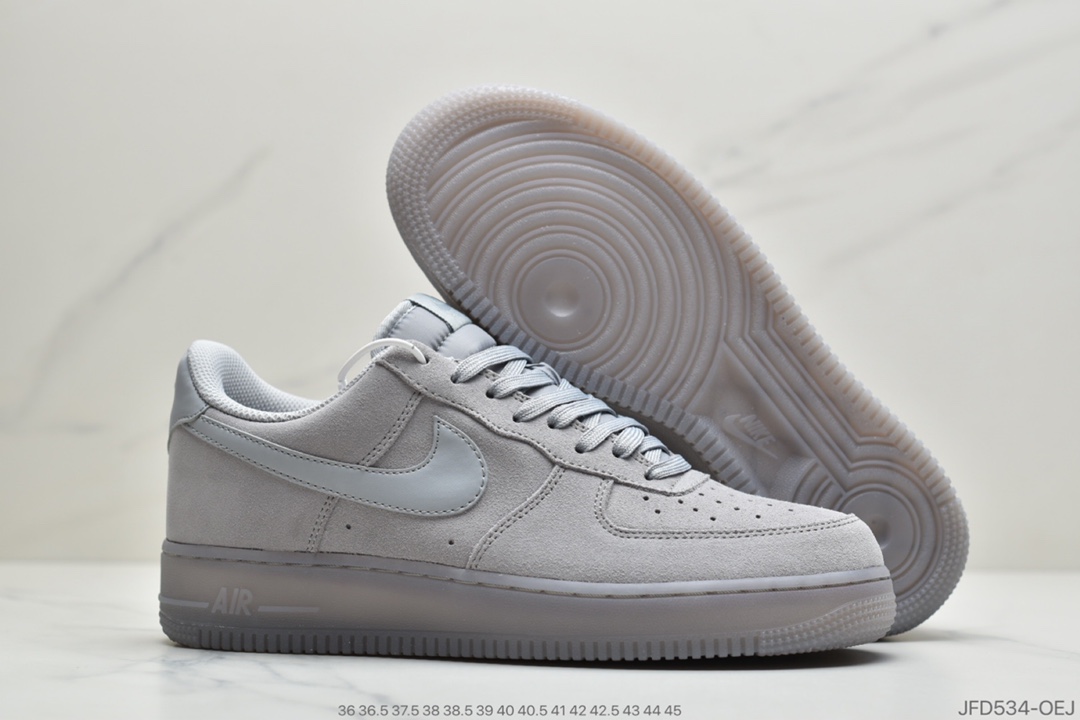 170 公司级耐克 Nike AIR Force 1 low 翻毛皮 狼灰 耐克空军一号低帮百搭休闲运动板鞋BQ4329-001