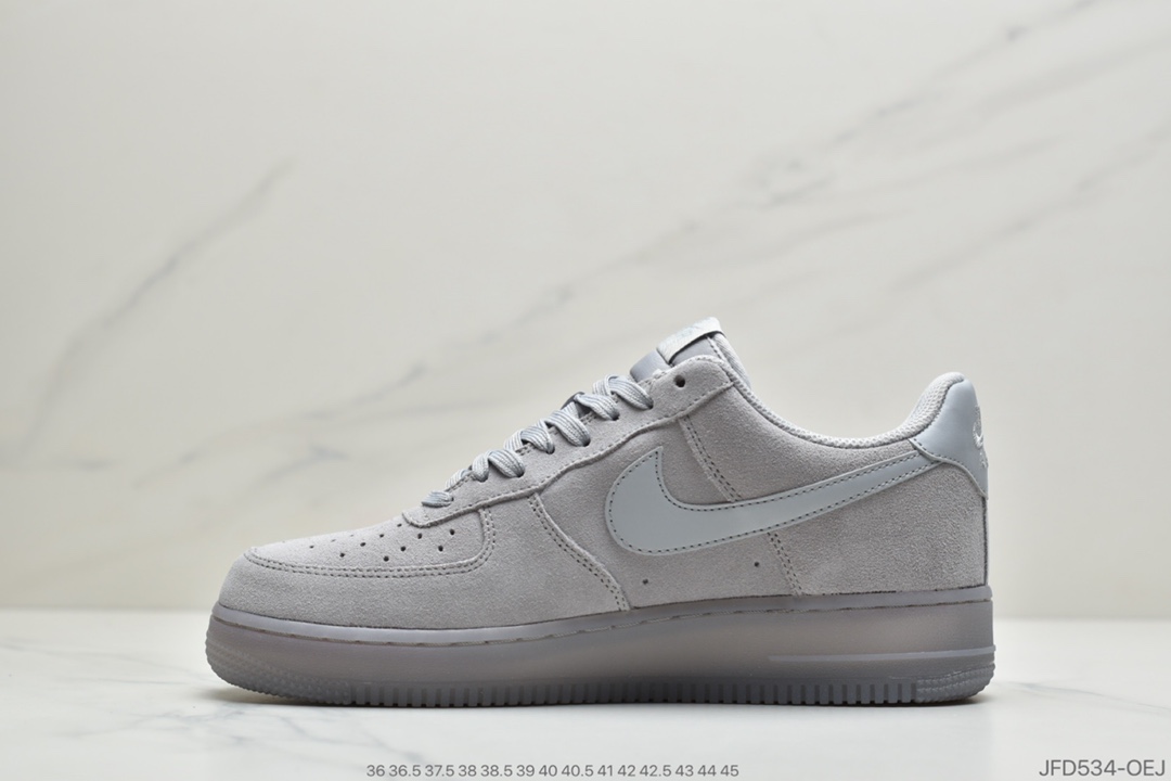170 公司级耐克 Nike AIR Force 1 low 翻毛皮 狼灰 耐克空军一号低帮百搭休闲运动板鞋BQ4329-001