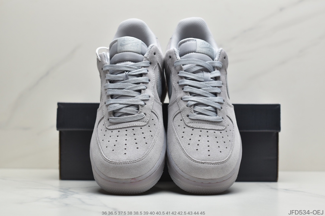 170 公司级耐克 Nike AIR Force 1 low 翻毛皮 狼灰 耐克空军一号低帮百搭休闲运动板鞋BQ4329-001