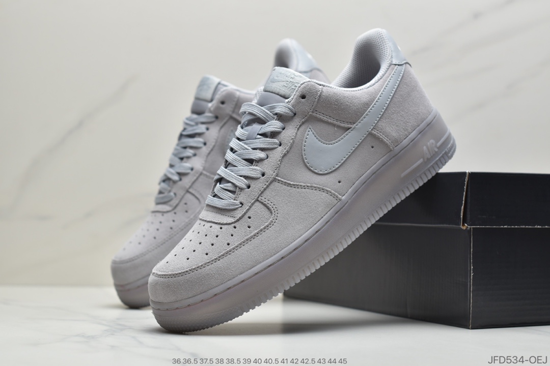 170 公司级耐克 Nike AIR Force 1 low 翻毛皮 狼灰 耐克空军一号低帮百搭休闲运动板鞋BQ4329-001
