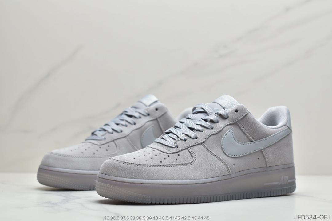 170 公司级耐克 Nike AIR Force 1 low 翻毛皮 狼灰 耐克空军一号低帮百搭休闲运动板鞋BQ4329-001