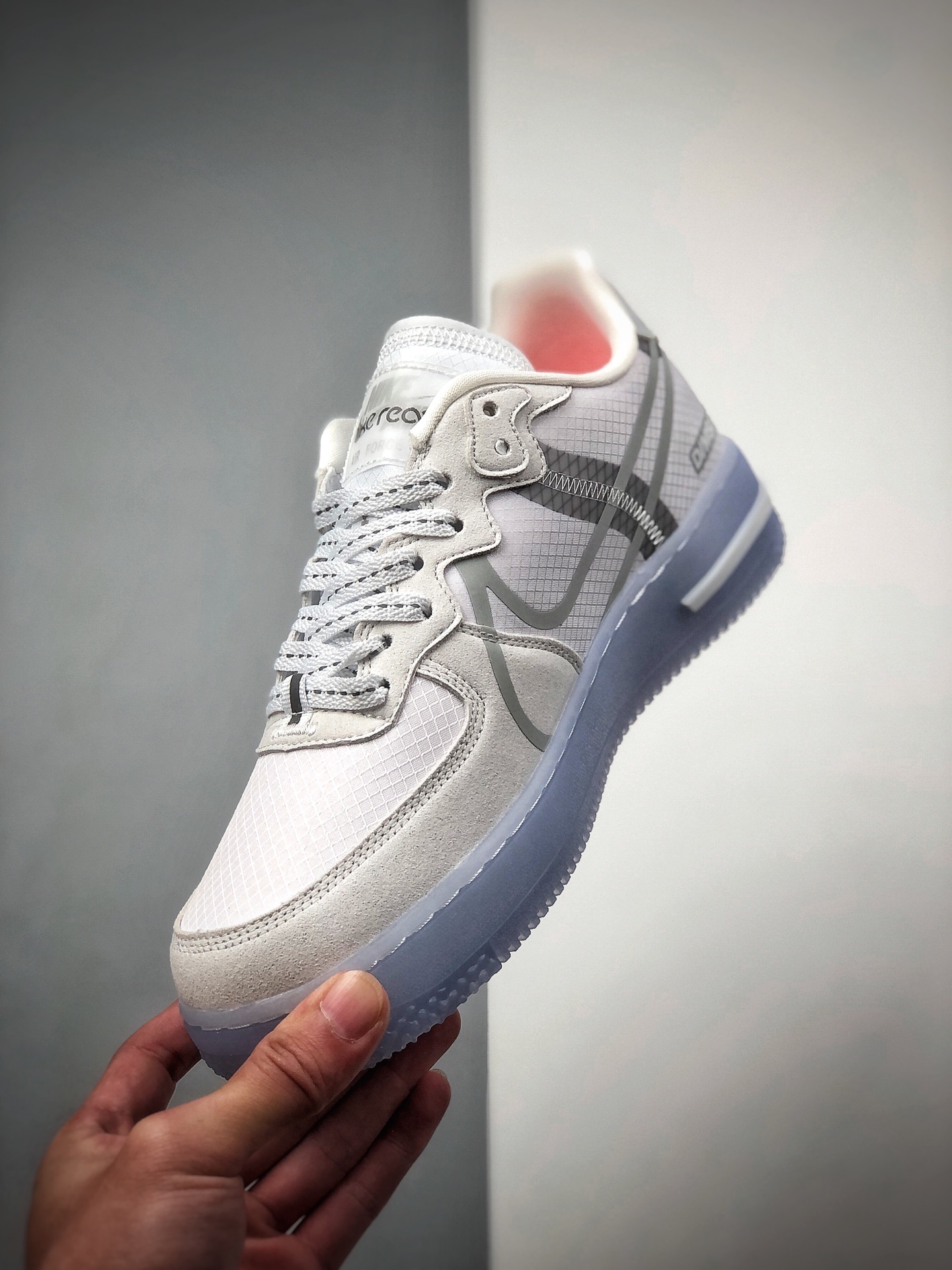 200  Air Force 1 React QS Light Bone 冰块解析冰蓝空军一号 CQ8879-100