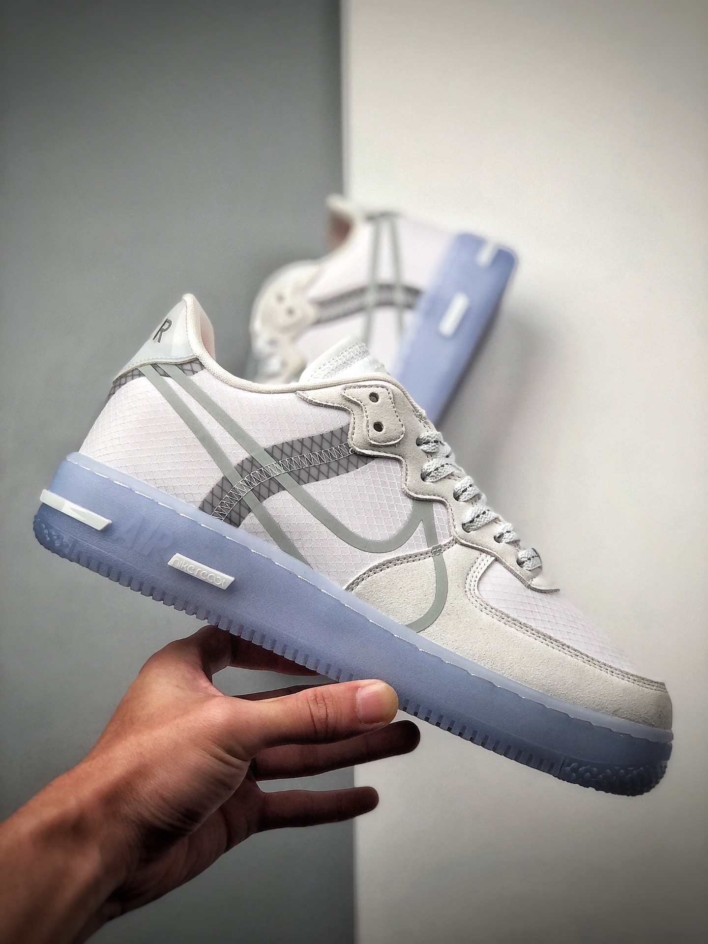 200  Air Force 1 React QS Light Bone 冰块解析冰蓝空军一号 CQ8879-100