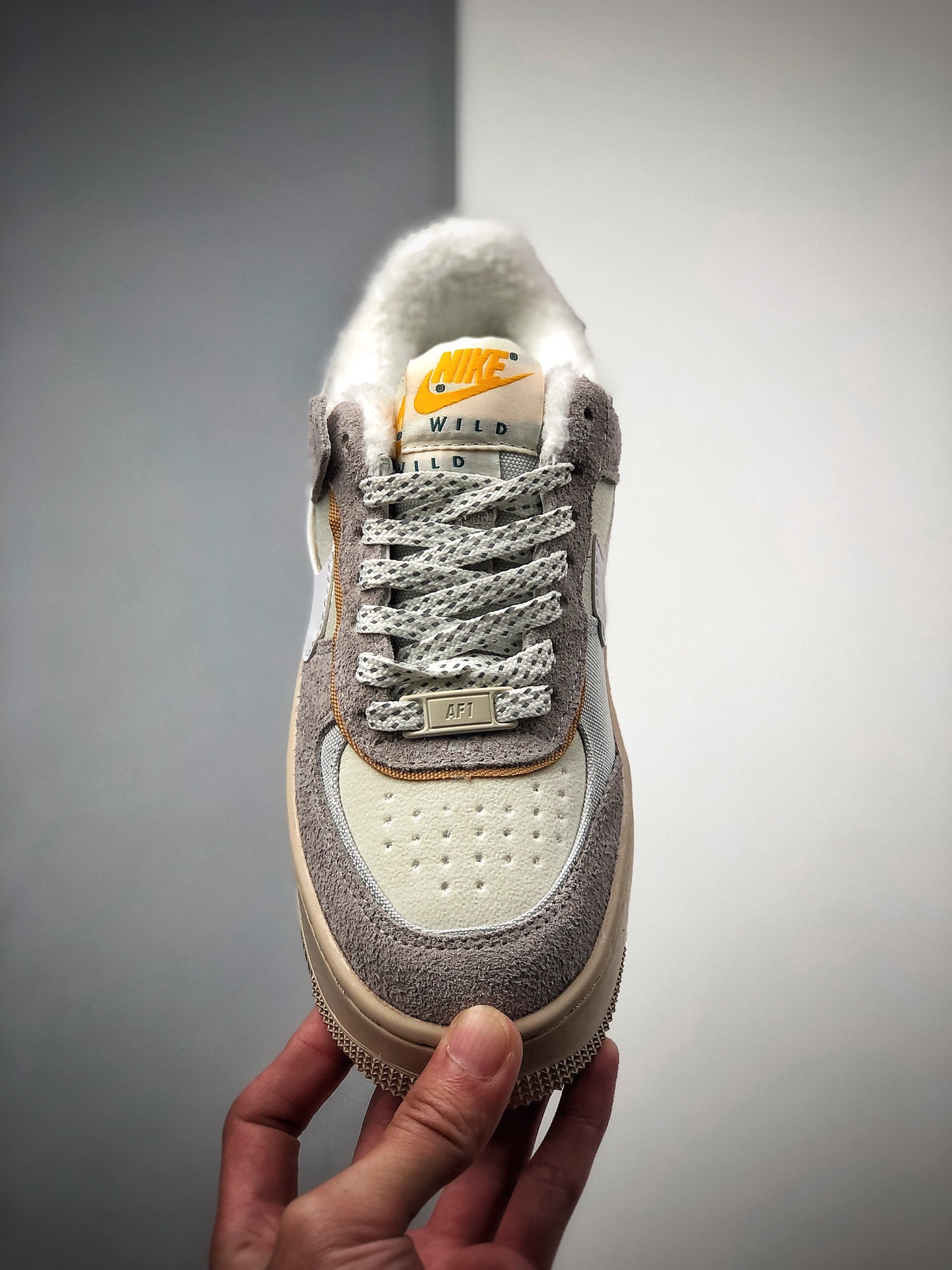 220  空军一号厚底板鞋 解构风格 冬季加绒款 Air Force 1 SHADOW 时尚休闲运动板鞋  货号：DC5270-016
