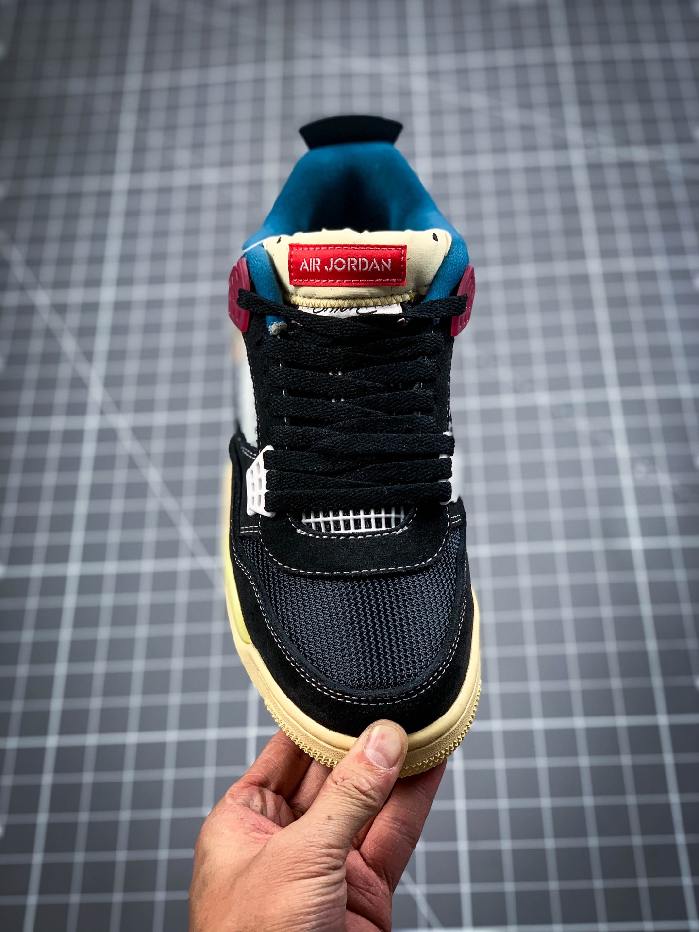 380 Union LA x Air Jordan 4 Retro ”Off Noir”黑篮 DC9533-001