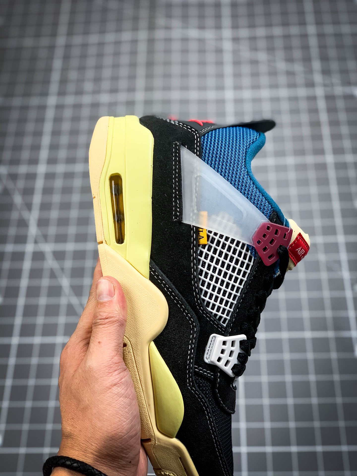 380 Union LA x Air Jordan 4 Retro ”Off Noir”黑篮 DC9533-001