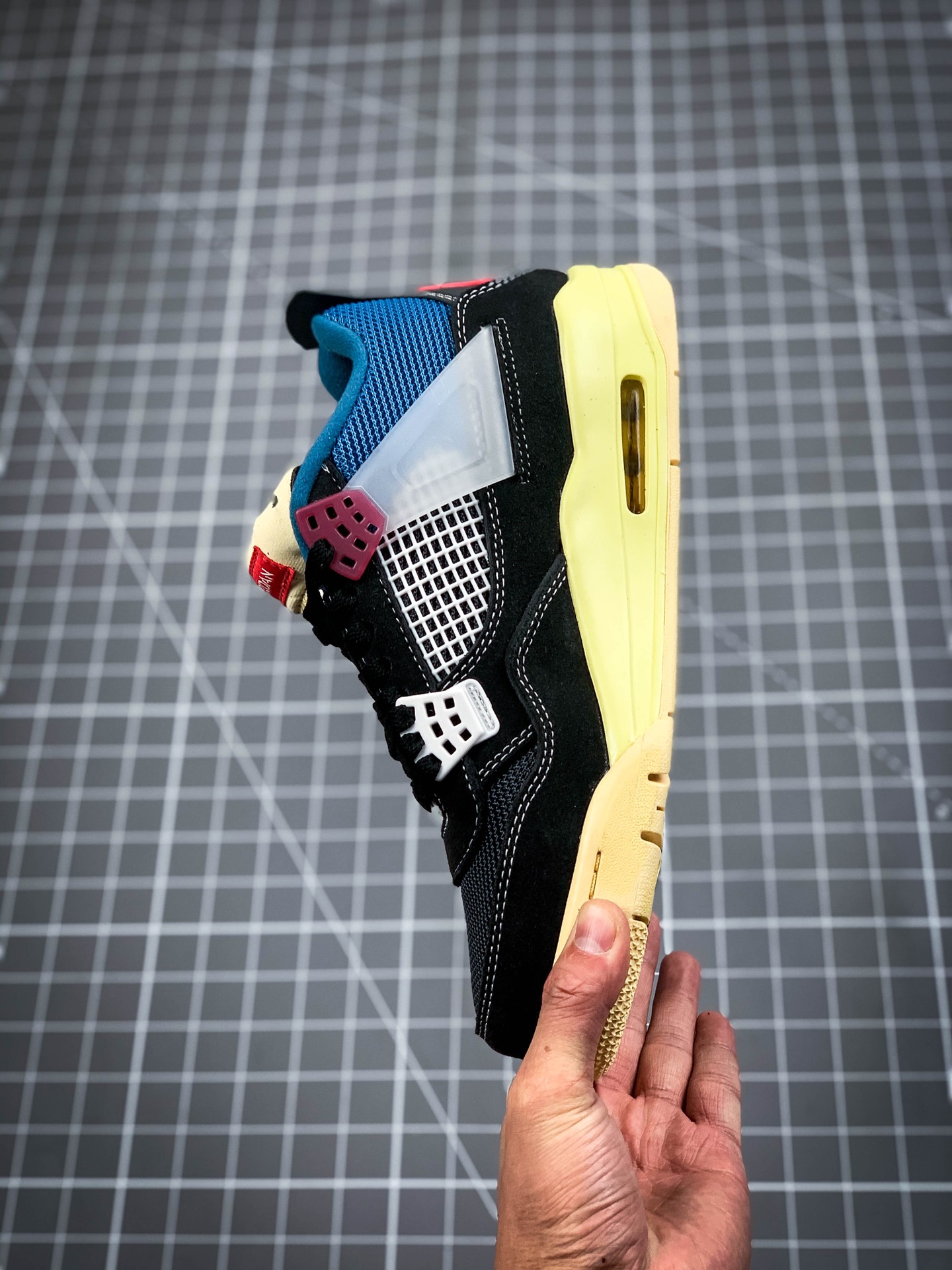 380 Union LA x Air Jordan 4 Retro ”Off Noir”黑篮 DC9533-001