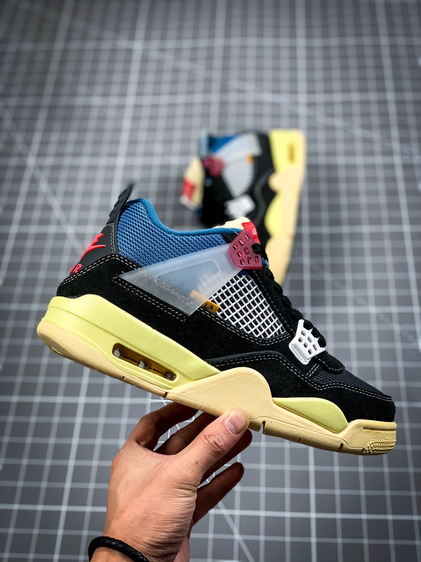 380 Union LA x Air Jordan 4 Retro ”Off Noir”黑篮 DC9533-001