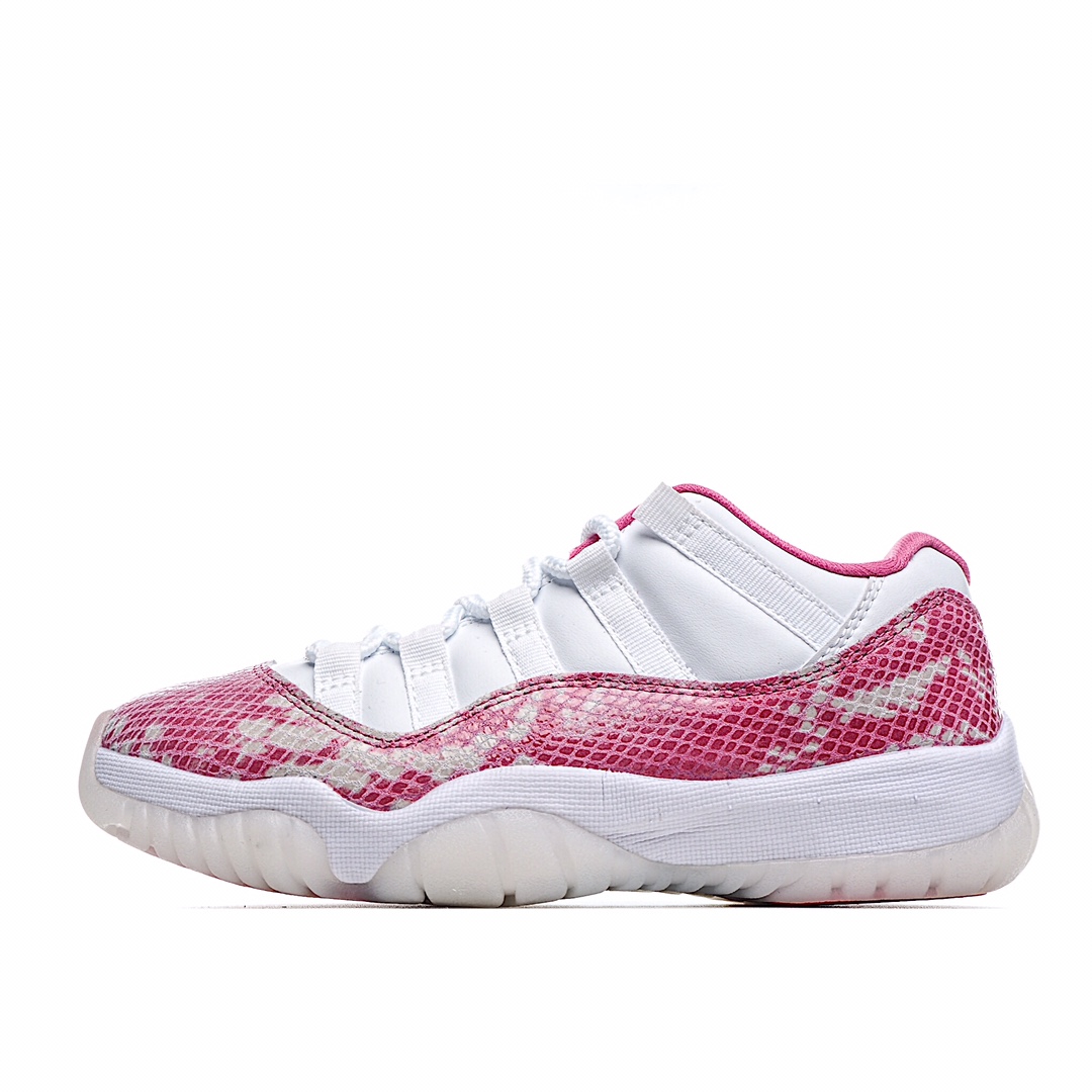 I0 原装真标真碳 Air Jordan 11 Retro Low Pink Snakeskin 粉蛇 蛇纹 低帮篮球鞋 情怀之作