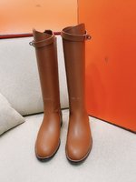 Hermes Kelly Long Boots Hot Sale
 Black Brown Burgundy Coffee Color Elephant Grey Red Yellow Cowhide Genuine Leather