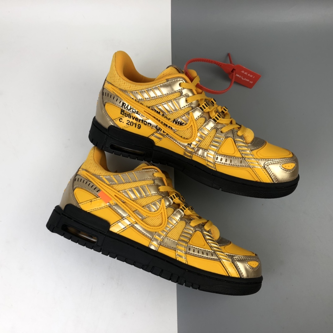 260 VIRGIL ABLOH设计师独立品牌Off-White x Nike Air Rubber Dunk”University Gold” OW金黄黑底