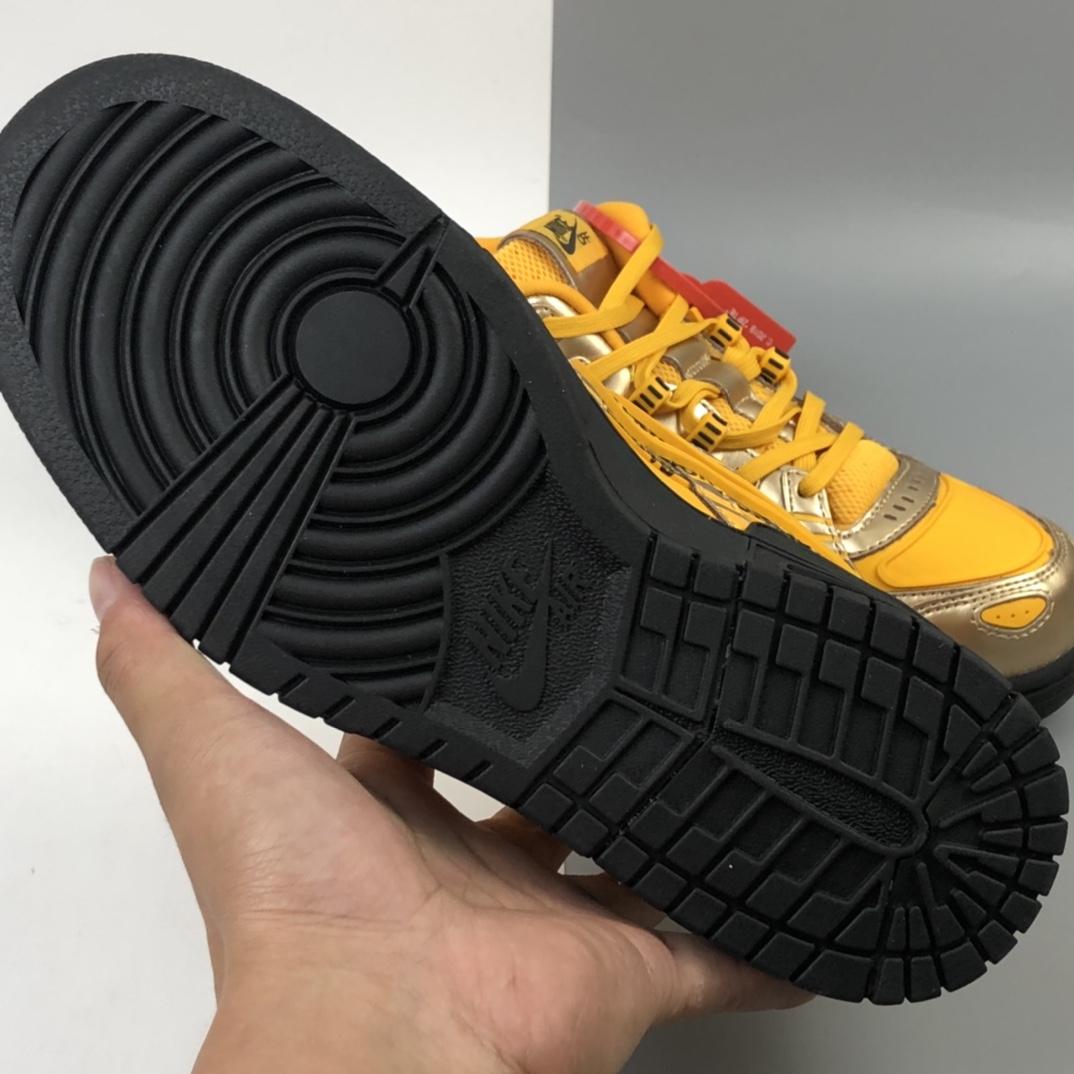 260 VIRGIL ABLOH设计师独立品牌Off-White x Nike Air Rubber Dunk”University Gold” OW金黄黑底