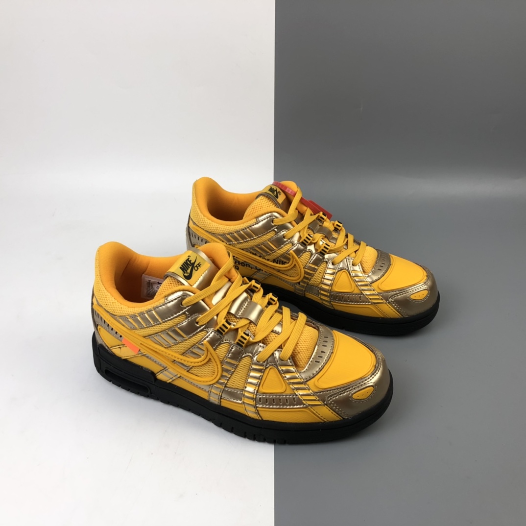 260 VIRGIL ABLOH设计师独立品牌Off-White x Nike Air Rubber Dunk”University Gold” OW金黄黑底