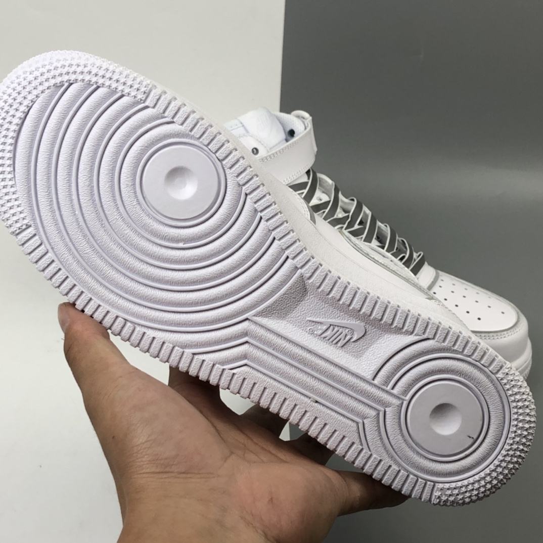 240 Nike Air Force 1 Mid 3M反光变色龙 空军一号低帮百搭休闲运动板鞋 369733-809