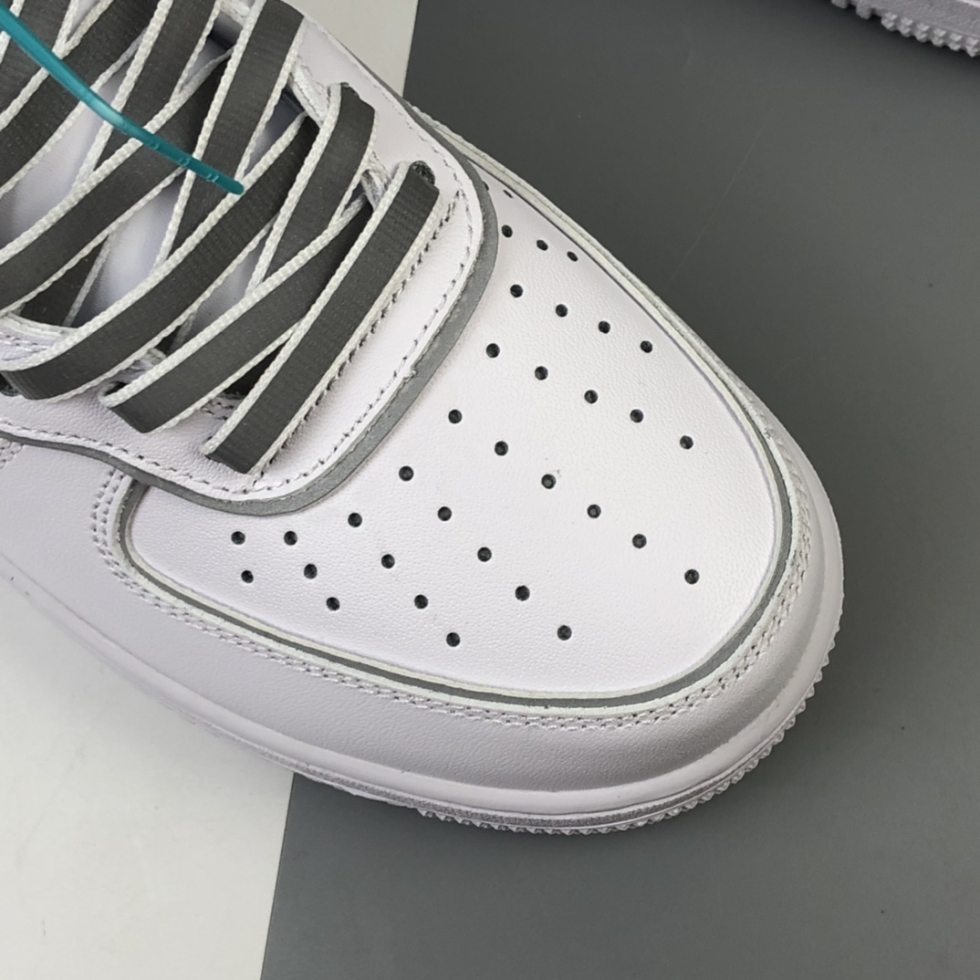240 Nike Air Force 1 Mid 3M反光变色龙 空军一号低帮百搭休闲运动板鞋 369733-809