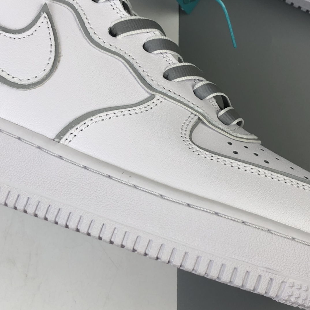 240 Nike Air Force 1 Mid 3M反光变色龙 空军一号低帮百搭休闲运动板鞋 369733-809