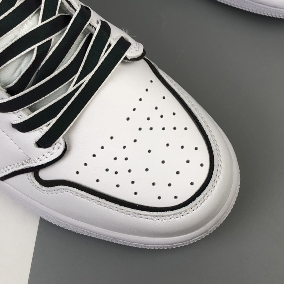 250 Air Jordan 1 Mid RET HI PREM “纯白二次元反光”AJ中邦休闲篮球鞋 CK6587-100