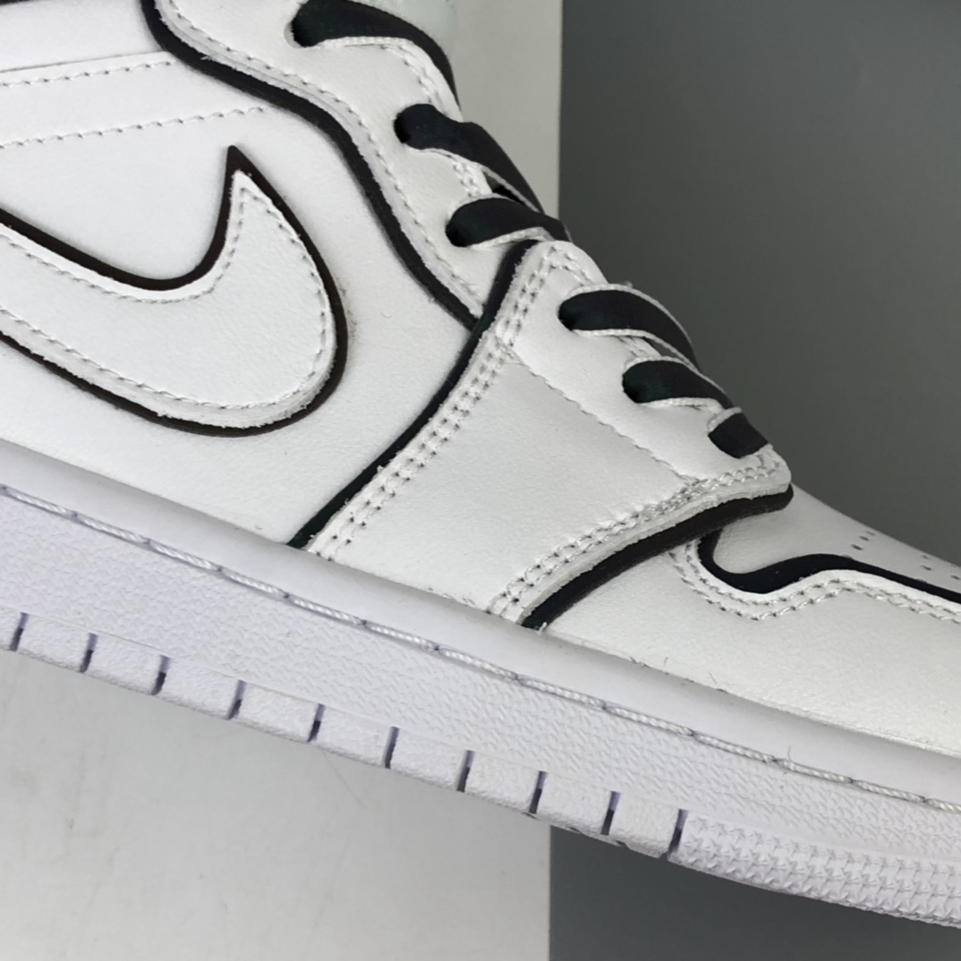 250 Air Jordan 1 Mid RET HI PREM “纯白二次元反光”AJ中邦休闲篮球鞋 CK6587-100