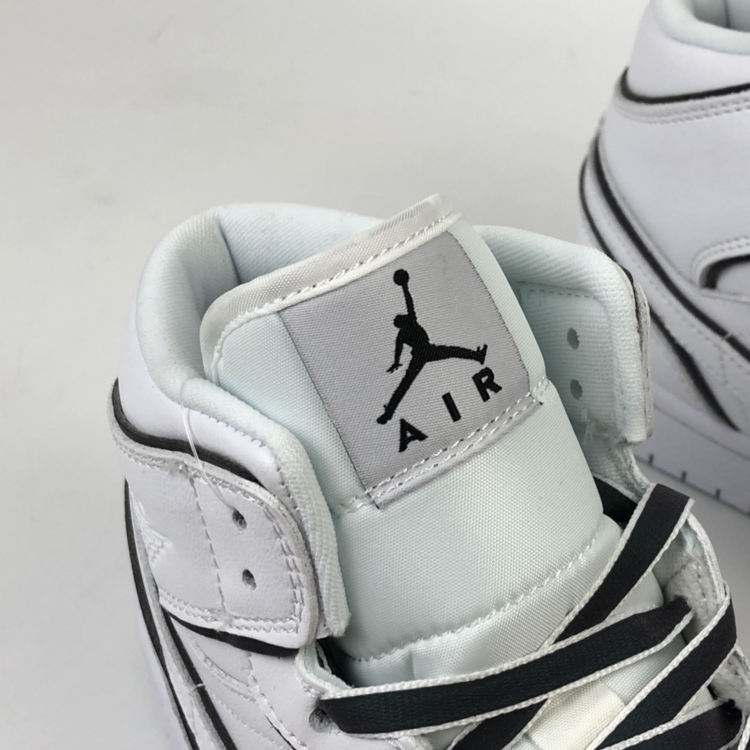 250 Air Jordan 1 Mid RET HI PREM “纯白二次元反光”AJ中邦休闲篮球鞋 CK6587-100