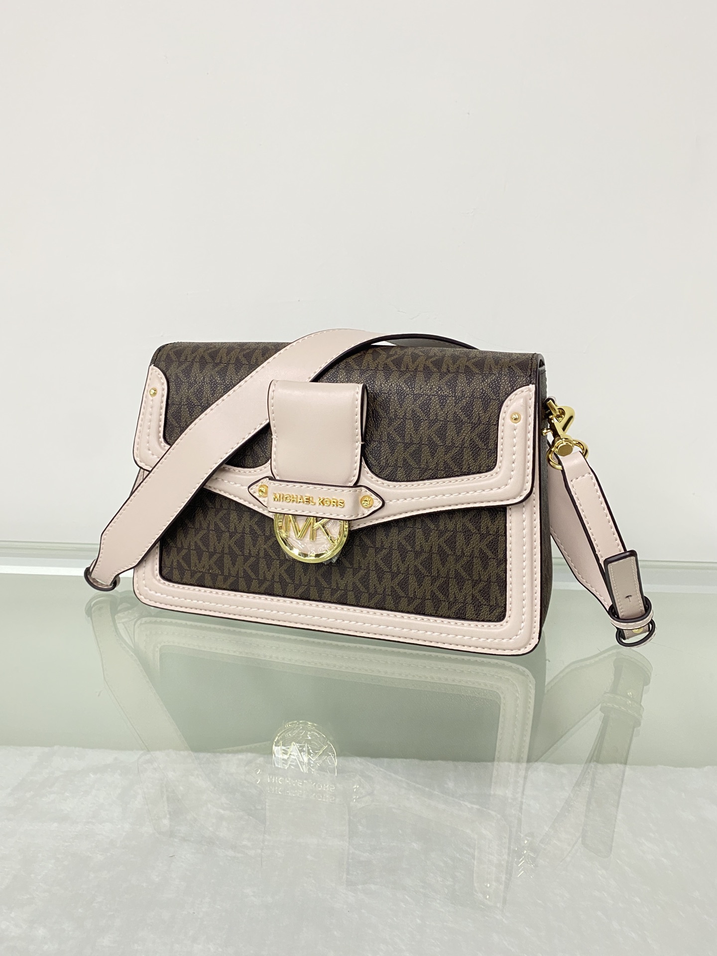 Michael Kors ～mk Jessie 女士单肩包，2020最新鳄鱼皮配老花酒神包