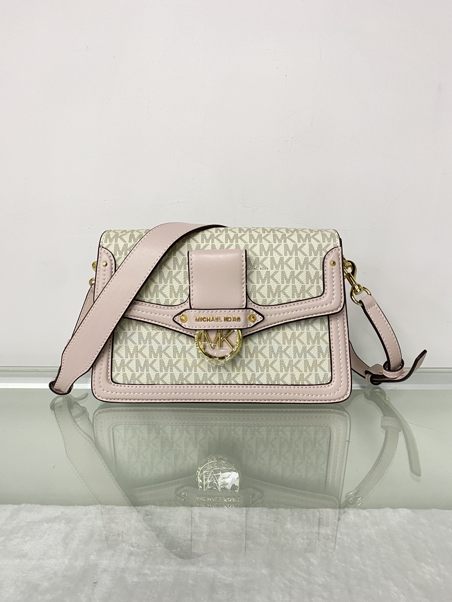 Michael Kors ～mk Jessie 女士单肩包，2020最新鳄鱼皮配老花酒神包