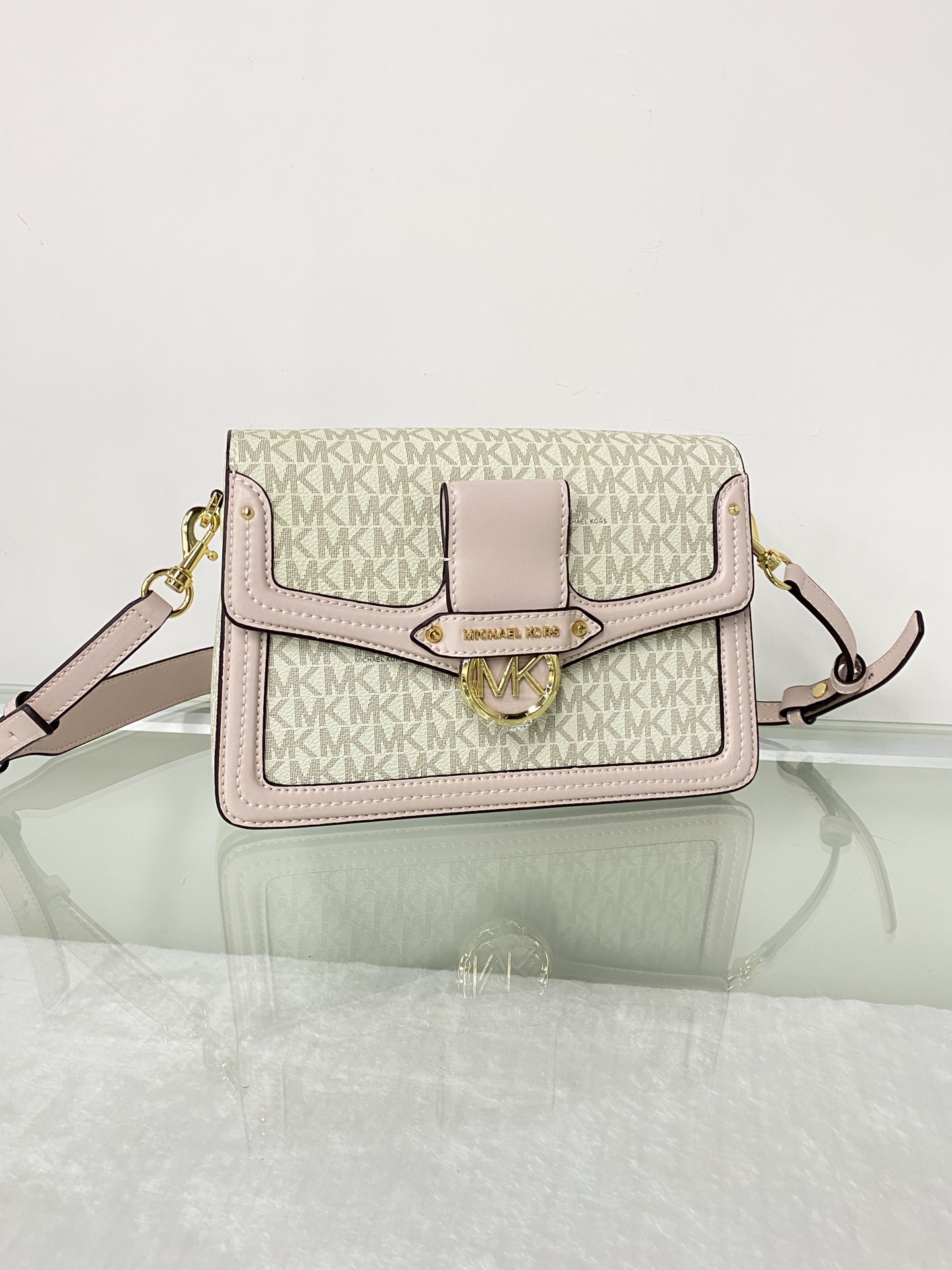 Michael Kors ～mk Jessie 女士单肩包，2020最新鳄鱼皮配老花酒神包