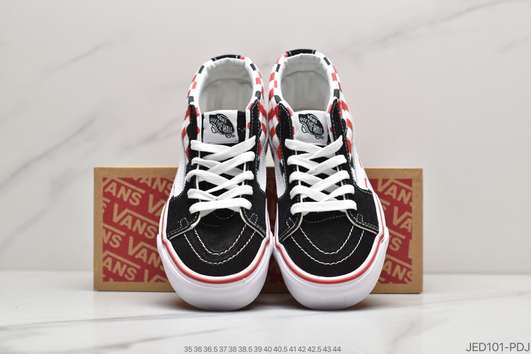 150 公司级 VANS Sk8 MID 范斯情人节爱心棋盘格中帮男女休闲板鞋VN0A3WM3WKU