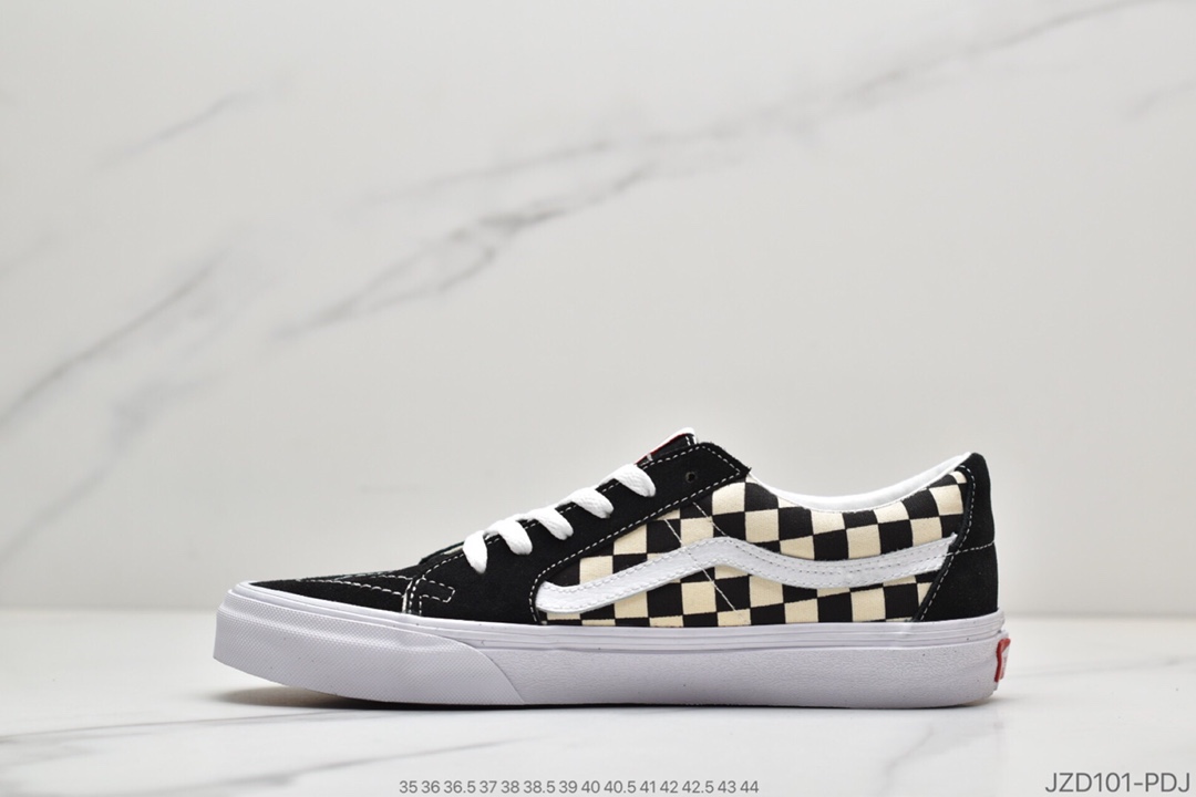 140 真标万斯VANS OLD SKOOL 黑白棋盘格子帆布鞋情侣鞋子韩版潮流百搭板鞋