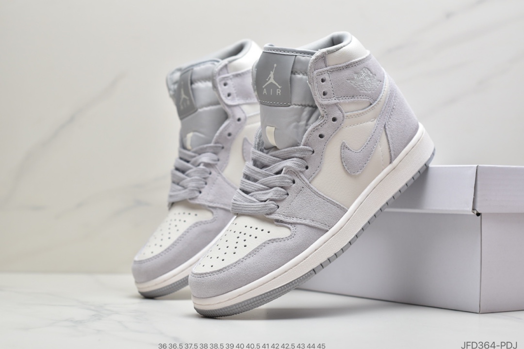 170 真标Air Jordan AJ1 Retro High Premium”Pale Ivory”“香芋粉紫白灰”AH7389-101