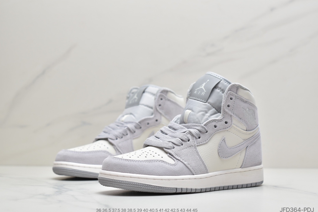 170 真标Air Jordan AJ1 Retro High Premium”Pale Ivory”“香芋粉紫白灰”AH7389-101