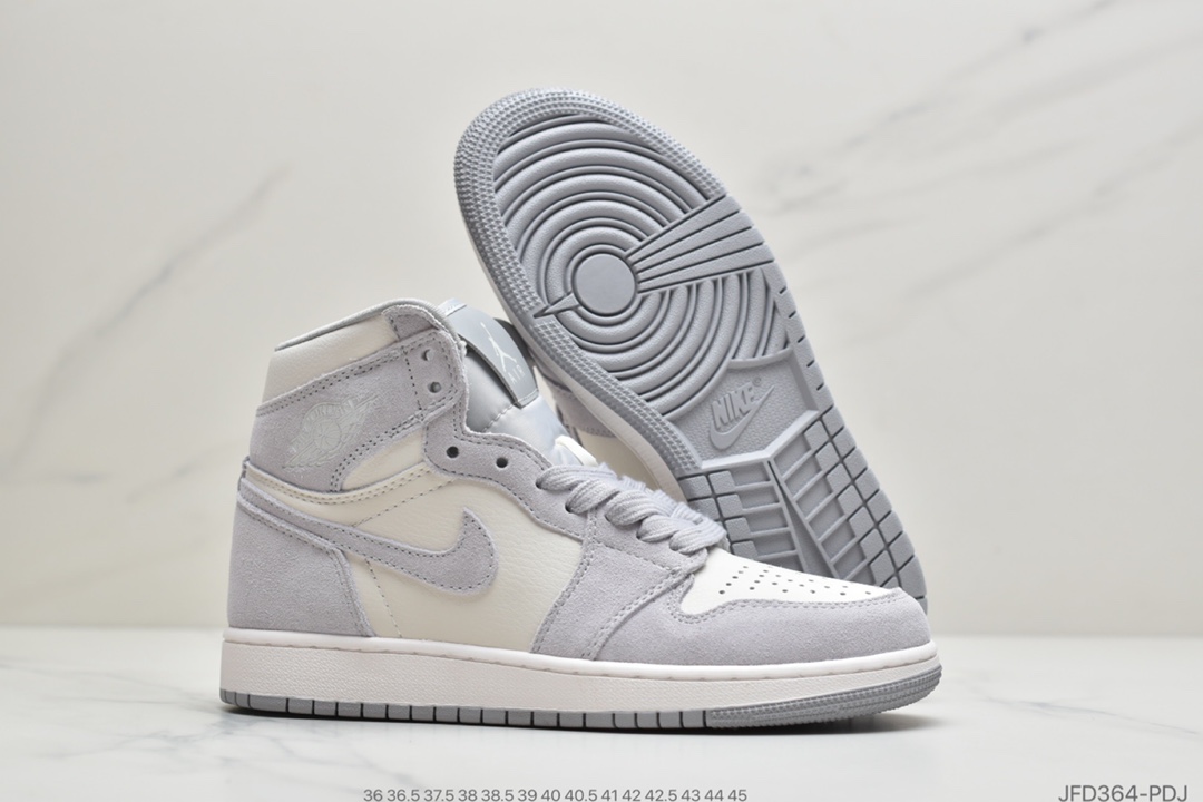 170 真标Air Jordan AJ1 Retro High Premium”Pale Ivory”“香芋粉紫白灰”AH7389-101