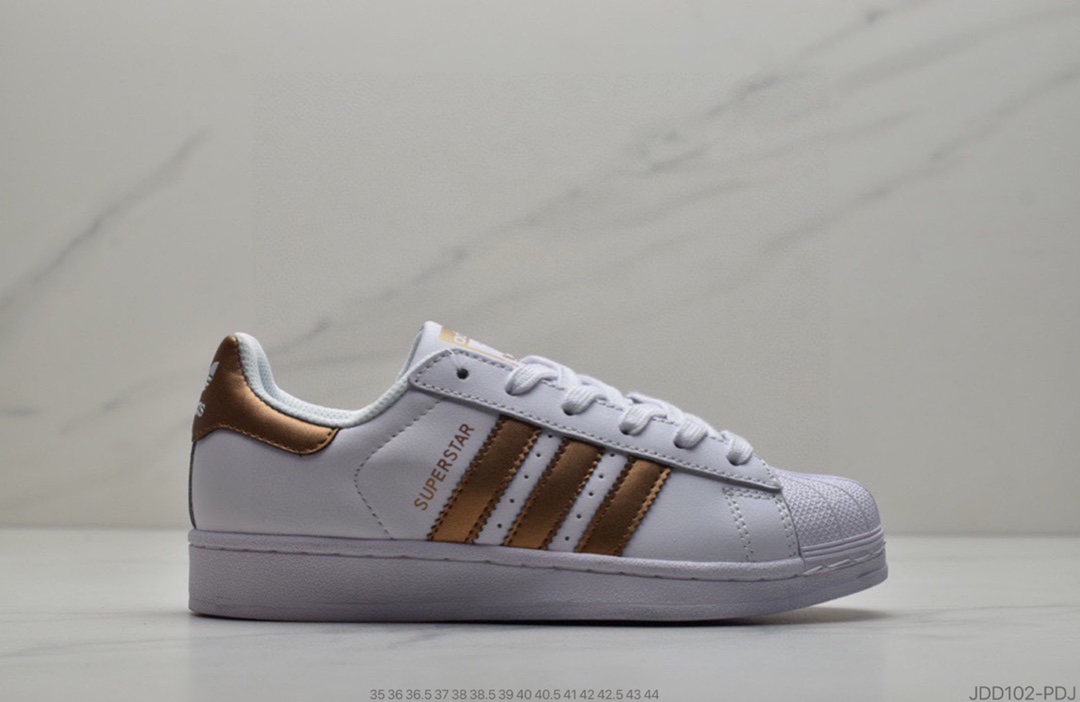 120 公司级头层软底Adidas三叶草Superstar贝壳头头层皮软蓝底情侣全黑贝壳头板鞋AF5666