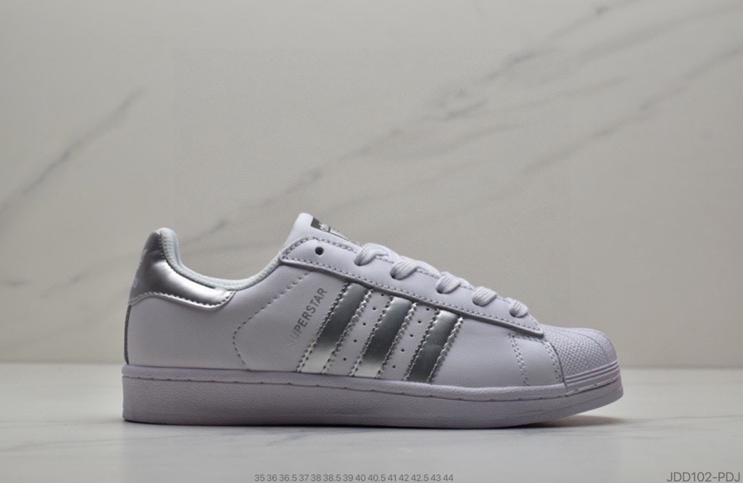 120 公司级头层软底Adidas三叶草Superstar贝壳头头层皮软蓝底情侣全黑贝壳头板鞋AF5666