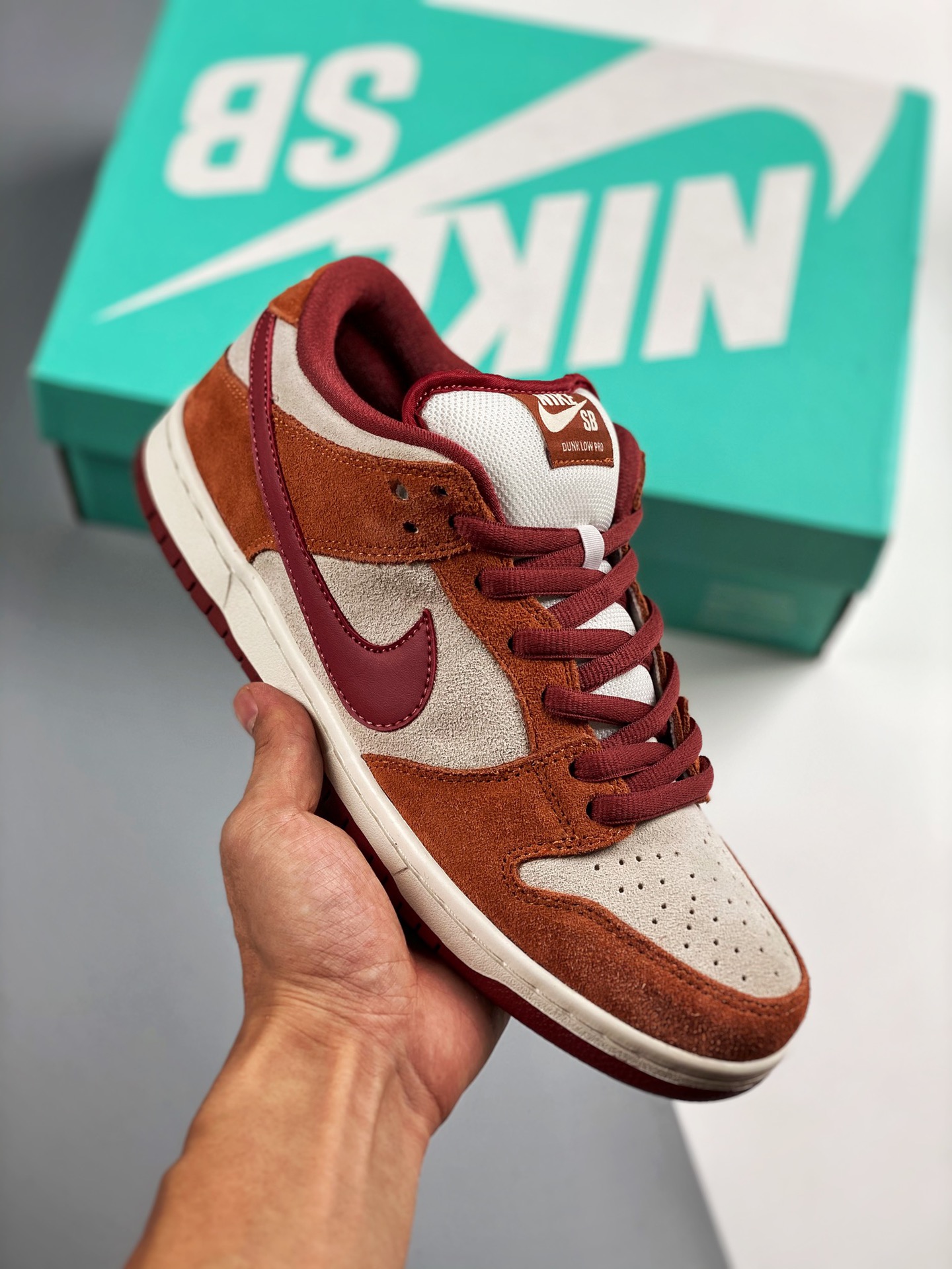 Nike Dunk Low Orange label marrón gancho rojo, producción original de fábrica grande, zapatillas de skate deportivas ca…