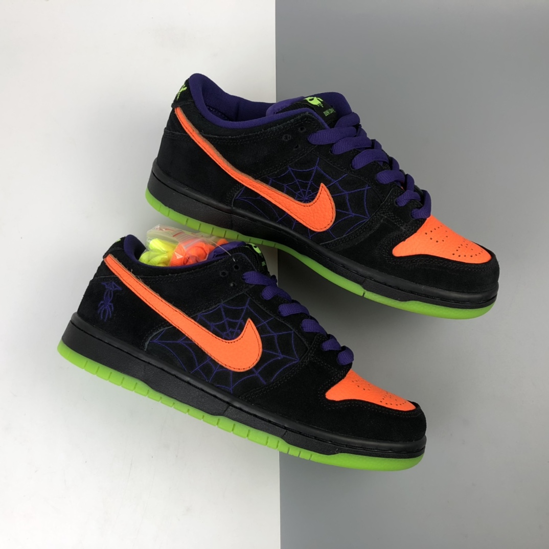 300 Nike SB Dunk Low Night of Mischief 万圣节扣篮系列低帮休闲运动滑板板鞋  BQ6817-006