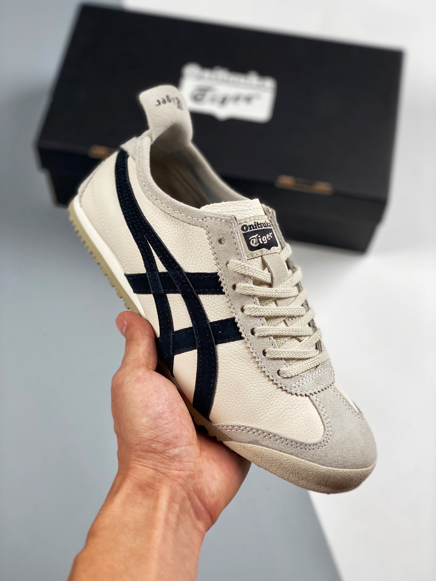 Asics Onitsuka Tiger beige, versión escaneable, etiqueta original de piel de cordero de primera capa, alta probabilidad…