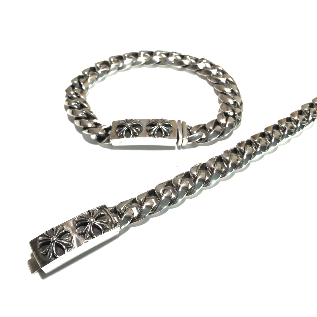Chrome Hearts 新品上架𝐂𝐡𝐫𝐨𝐦𝐞 𝐡𝐞𝐚𝐫𝐭𝐬克罗心双十字中号手链