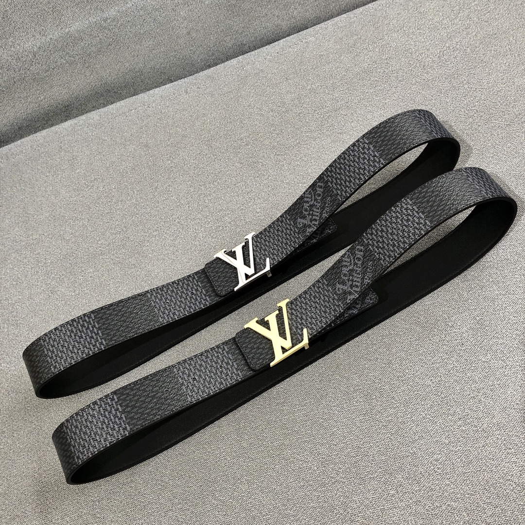 Louis Vuitton Belts Lattice Calfskin Cowhide