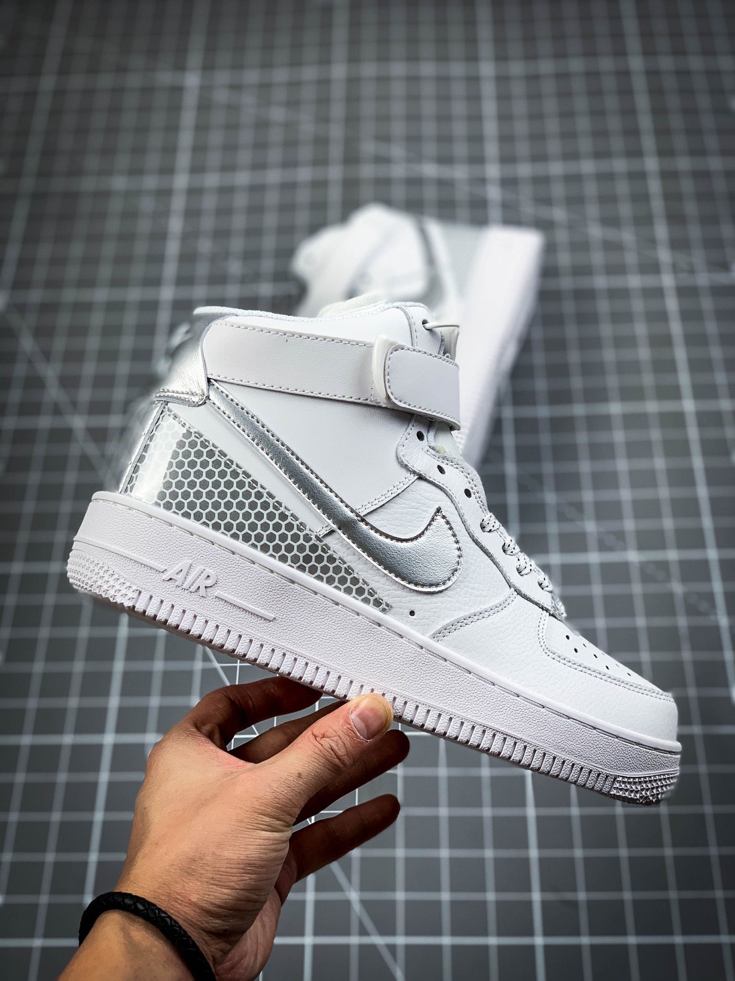 240 耐克Nike Air Force 1 '07 QS All Star”City Of Dreams” 空军高帮经典百搭休闲运动板鞋“拼接皮革”3M反光  CU4159 100