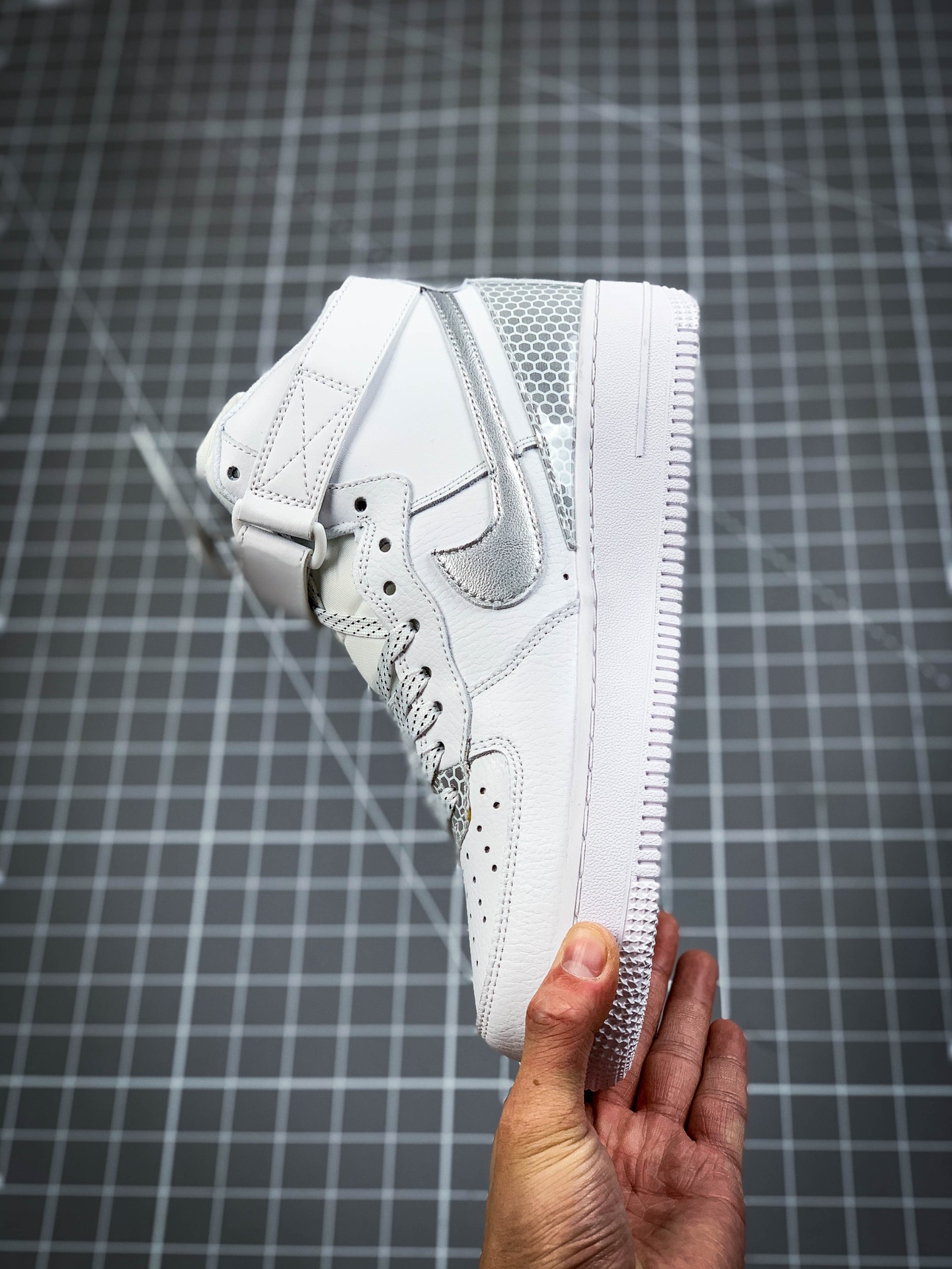 240 耐克Nike Air Force 1 '07 QS All Star”City Of Dreams” 空军高帮经典百搭休闲运动板鞋“拼接皮革”3M反光  CU4159 100