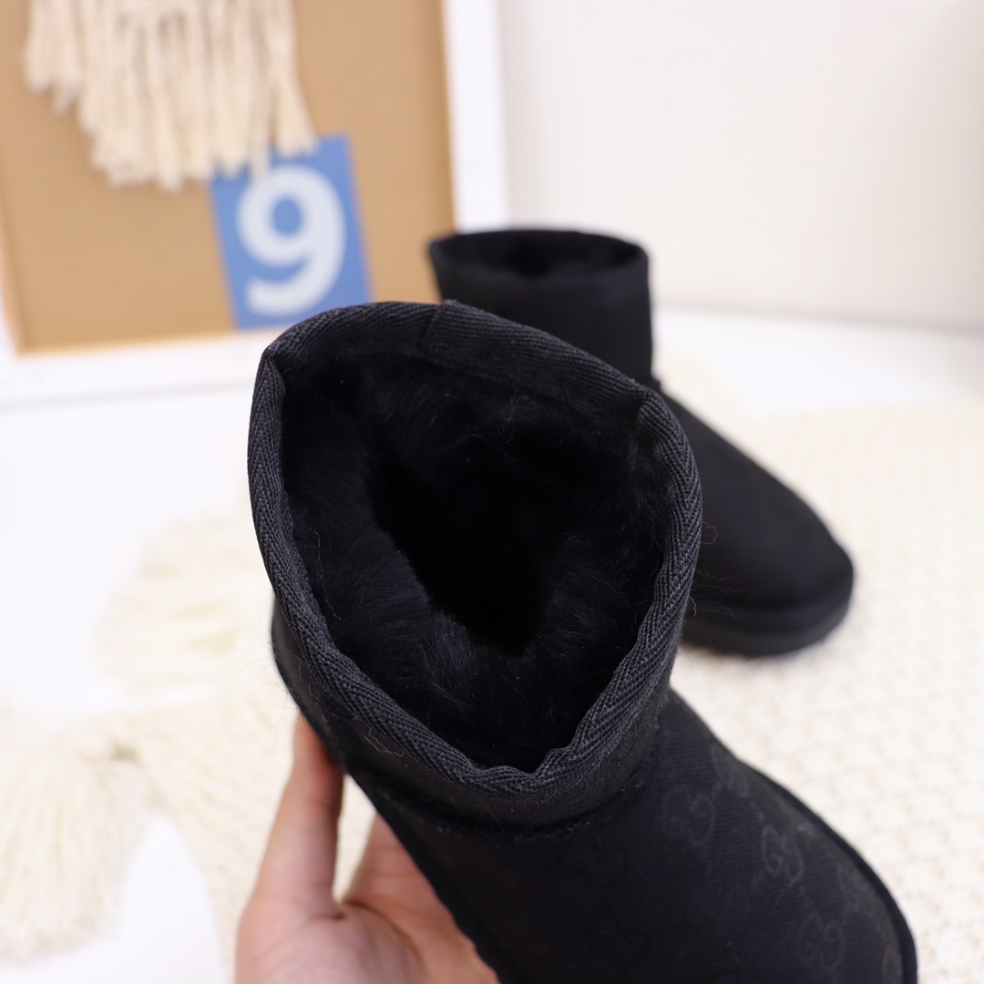 图片[7]-UGG 古驰字母logo联名款 水洗风格字母⤴️耐磨耐用 🦙内里羊皮毛 专柜同步轻翼大底. 儿童25–35..-选品中心