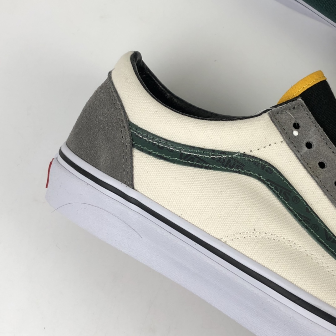 150 Vans Old Skool 秋冬新款 灰绿拼接撞色低帮休闲板鞋 VN0A4BV51IB